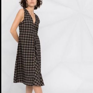 NWT Ganni Seersucker Check Dress